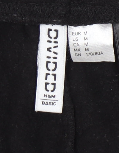 Womens UK Size M H&M Regular Fit Sweatpants Black Trousers