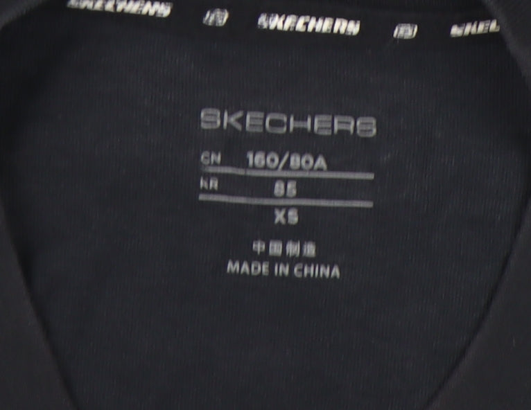 Unisex Adults UK Size XS Skechers Black Basic T-Shirt