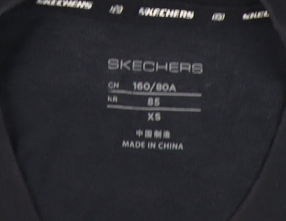Unisex Adults UK Size XS Skechers Black Basic T-Shirt