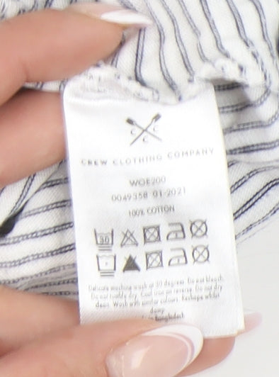 Womens UK Size 12 Crew Clothing Company White Basic T-Shirt