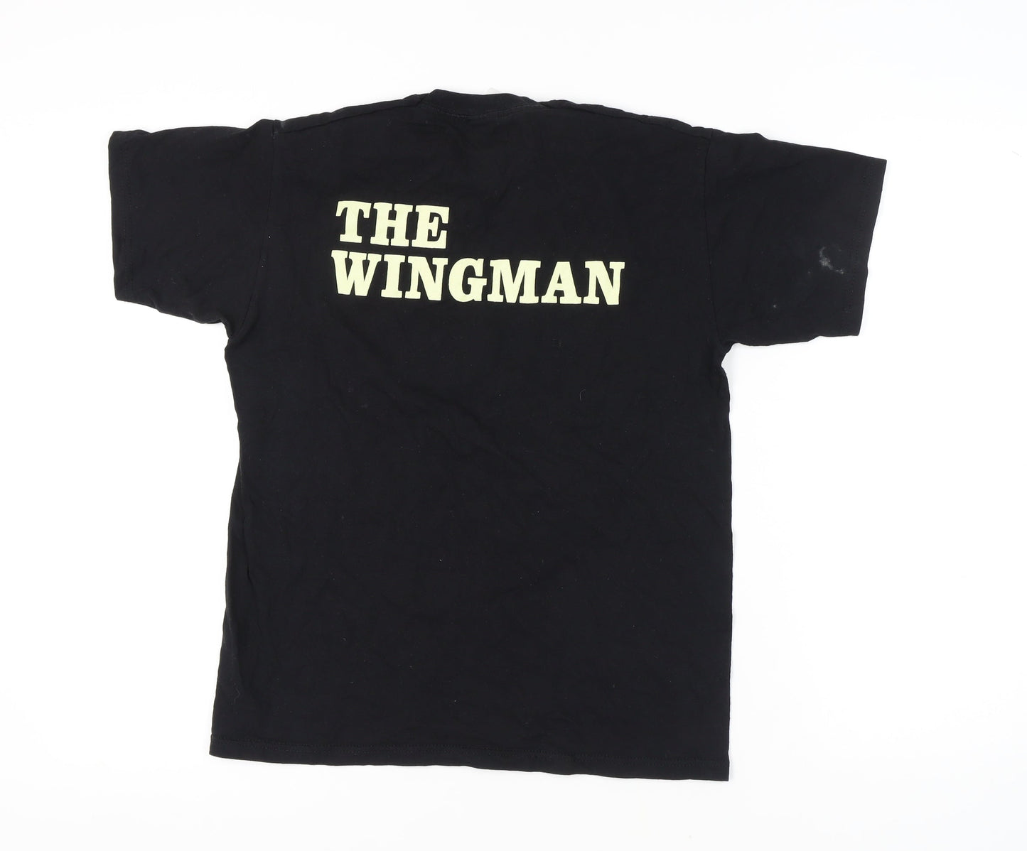 Mens UK Size M Fruit of the Loom Black  T-Shirt