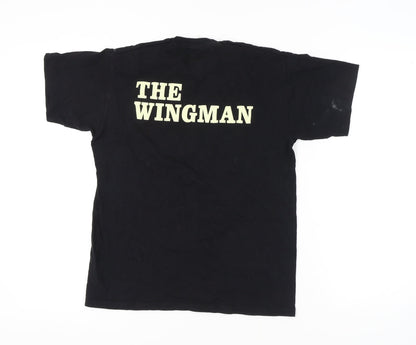 Mens UK Size M Fruit of the Loom Black  T-Shirt