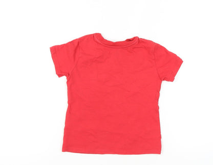 Disney Girls Red Mickey Graphic T-Shirt - 4 Years