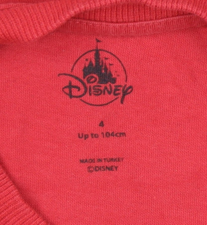 Disney Girls Red Mickey Graphic T-Shirt - 4 Years