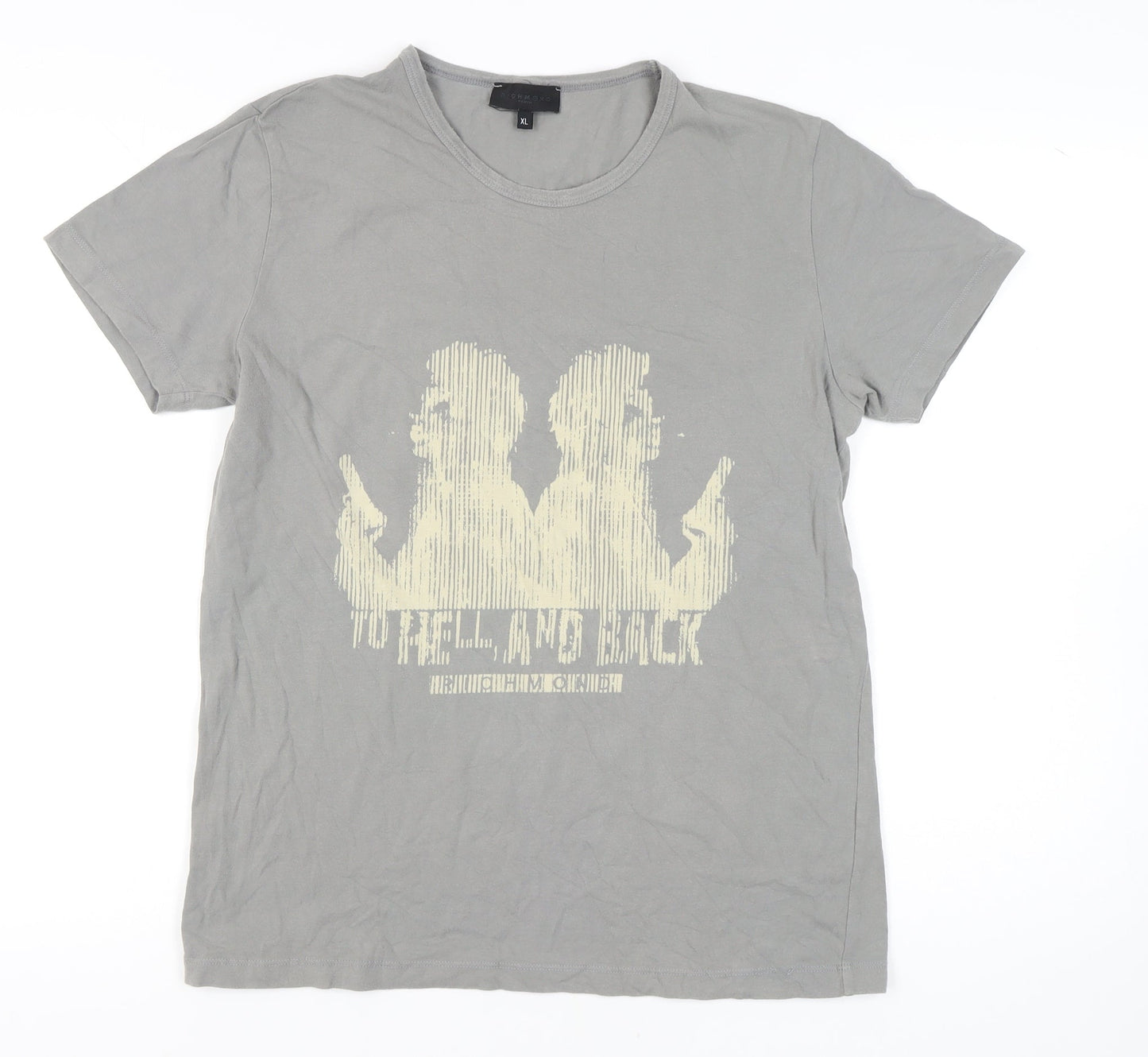 Richmond Denim Grey Graphic Print XL T-Shirt
