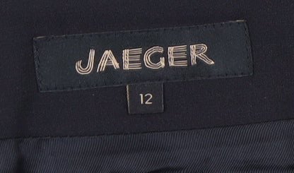 Jaeger Women Pencil Skirt Black Check Size 12 Elegant