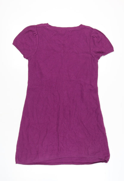 Molly Anne Purple Cotton Women's Dress M