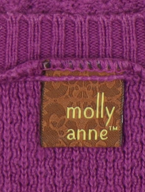 Molly Anne Purple Cotton Women's Dress M