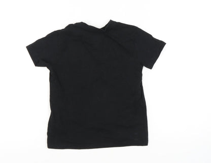 Threadboys Boys Black Graphic T-Shirt, 7-8 Years, Short Sleeve
