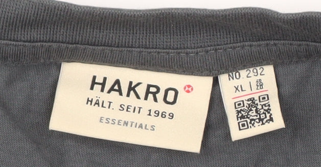 Hakro Men's Black XL Graphic Print T-Shirt