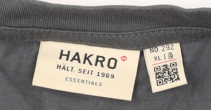 Hakro Men's Black XL Graphic Print T-Shirt