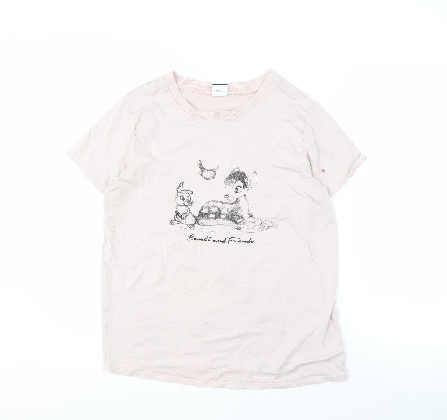 Womens UK Size 10 Disney at George Pink Basic T-Shirt