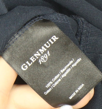 Mens UK Size L Glenmuir Blue 1/4 Zip Sweatshirt