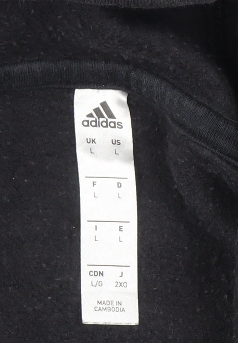 Adidas Men's Black Pullover Hoodie Size L