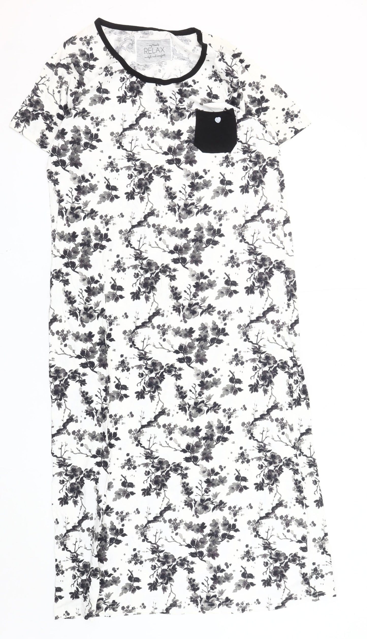Peacocks Women's Floral Nightshirt 10-12 Cotton