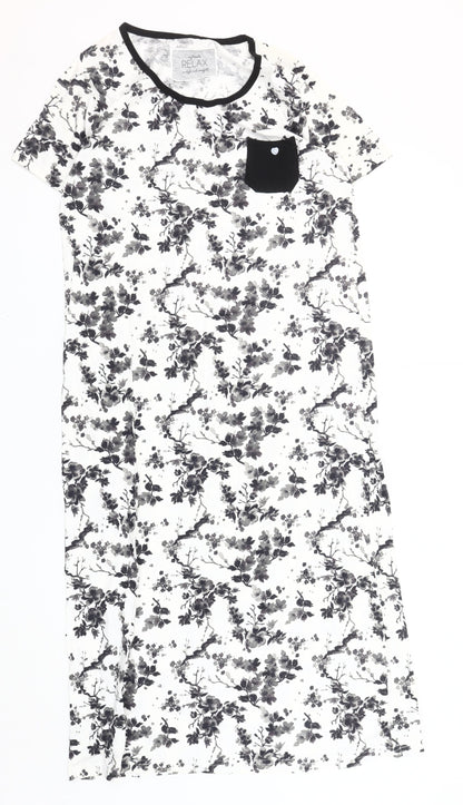 Peacocks Women's Floral Nightshirt 10-12 Cotton
