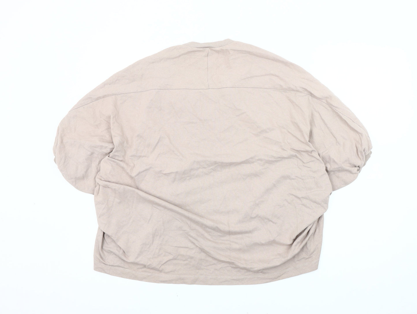 Zara Women's Beige Dolman Sleeve Sweatshirt M