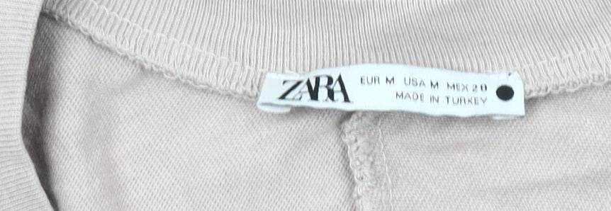 Zara Women's Beige Dolman Sleeve Sweatshirt M