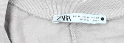Zara Women's Beige Dolman Sleeve Sweatshirt M