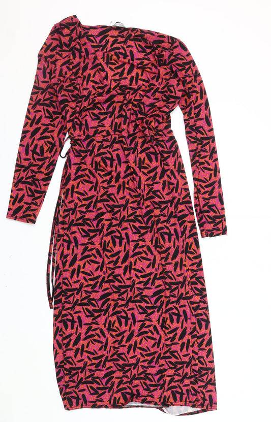 Oasis Women's Multicoloured Long Sleeve Dress S