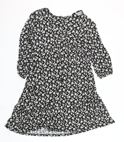 Principles Women's Black Floral Dress Size 10