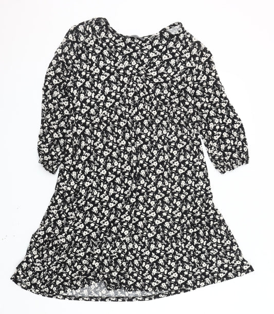 Principles Women's Black Floral Dress Size 10