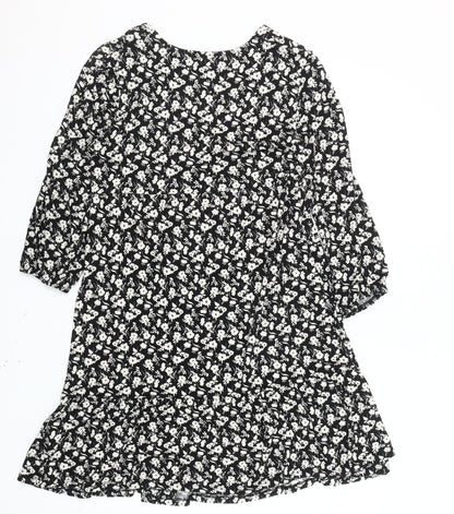 Principles Women's Black Floral Dress Size 10