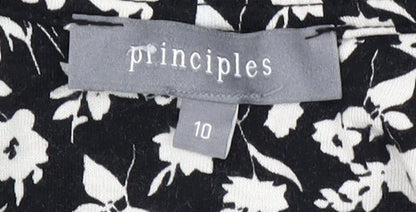 Principles Women's Black Floral Dress Size 10