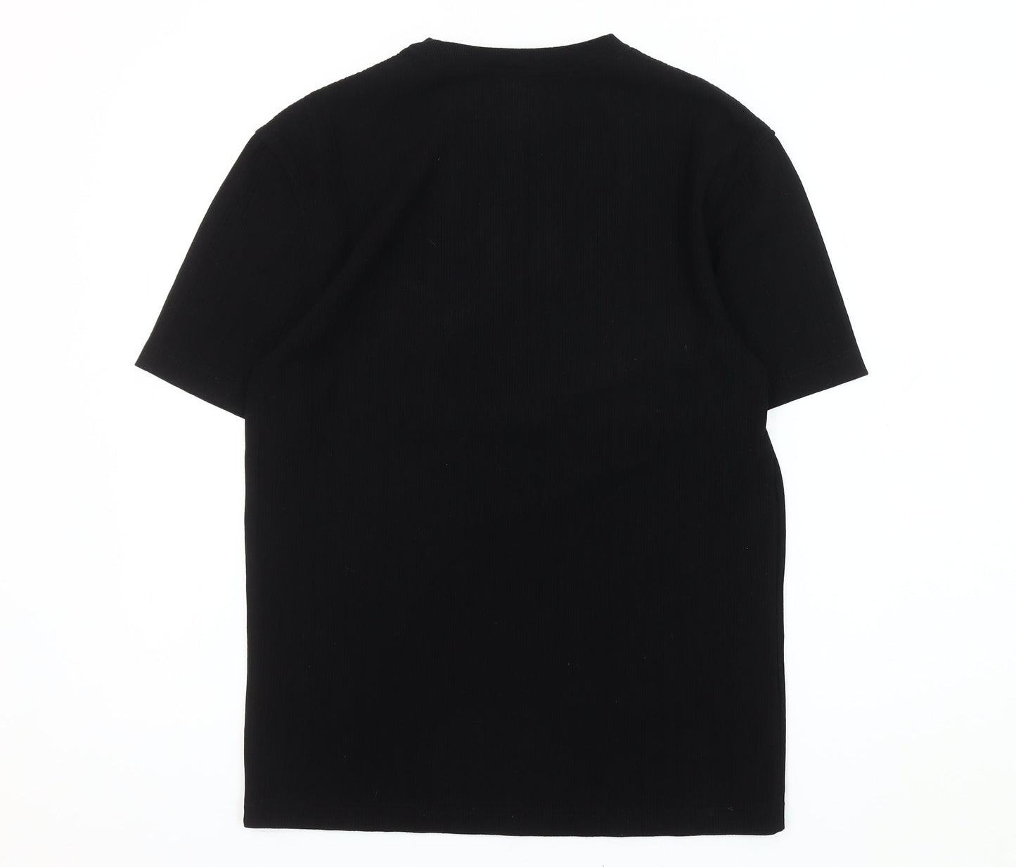 River Island Men's Black Crew Neck T-Shirt, Size S