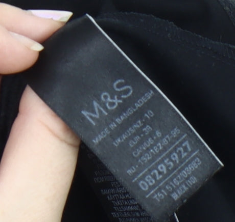 Marks and Spencer Women's Black Tank Top Size 10