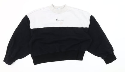 Champion Women's Black/White Pullover Sweatshirt M