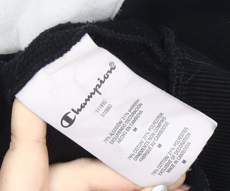 Champion Women's Black/White Pullover Sweatshirt M