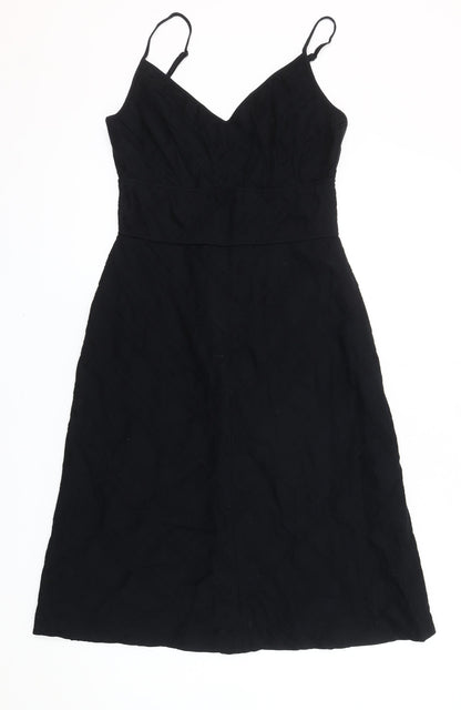 Oasis Women's Black Midi Slip Dress Size 12