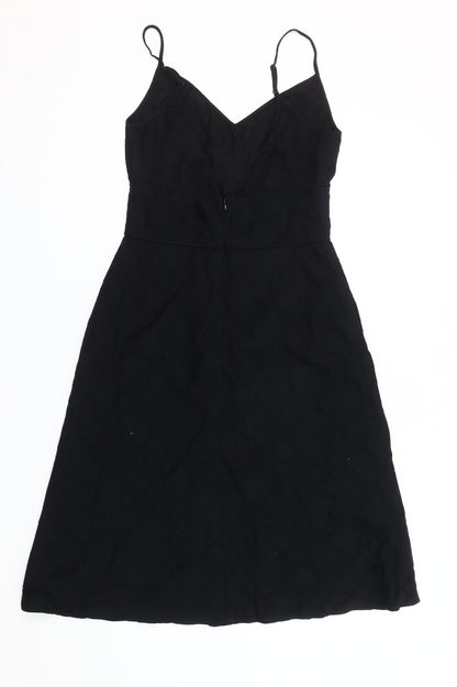 Oasis Women's Black Midi Slip Dress Size 12