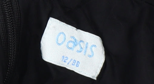 Oasis Women's Black Midi Slip Dress Size 12