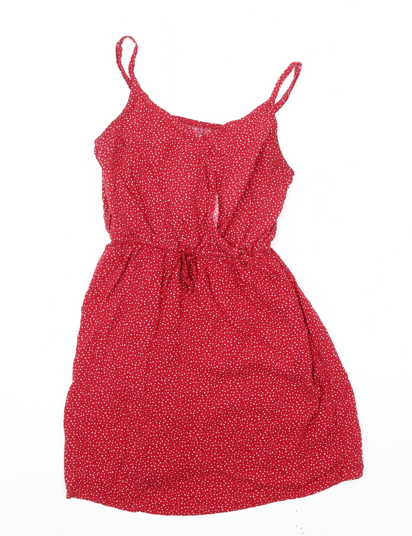 Hollister Women's Red Polka Dot Slip Dress S