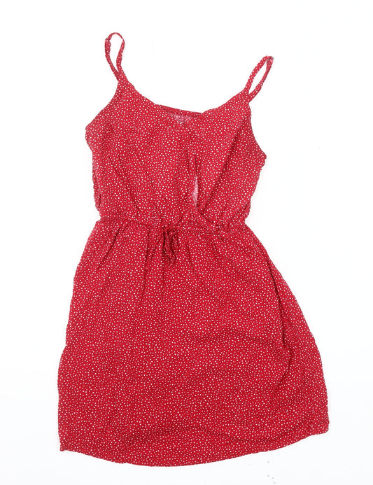 Hollister Women's Red Polka Dot Slip Dress S