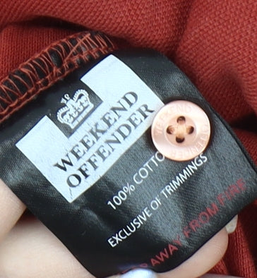 Weekend Offender Men's Red Polo Shirt M