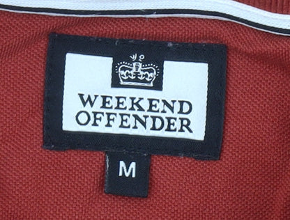 Weekend Offender Men's Red Polo Shirt M