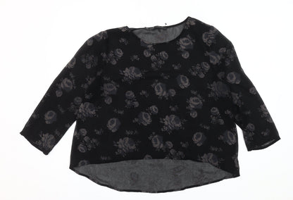 Womens UK Size XL Zara Basic Black Basic