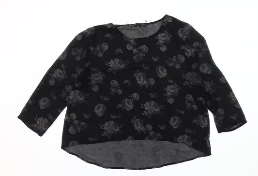 Womens UK Size XL Zara Basic Black Basic