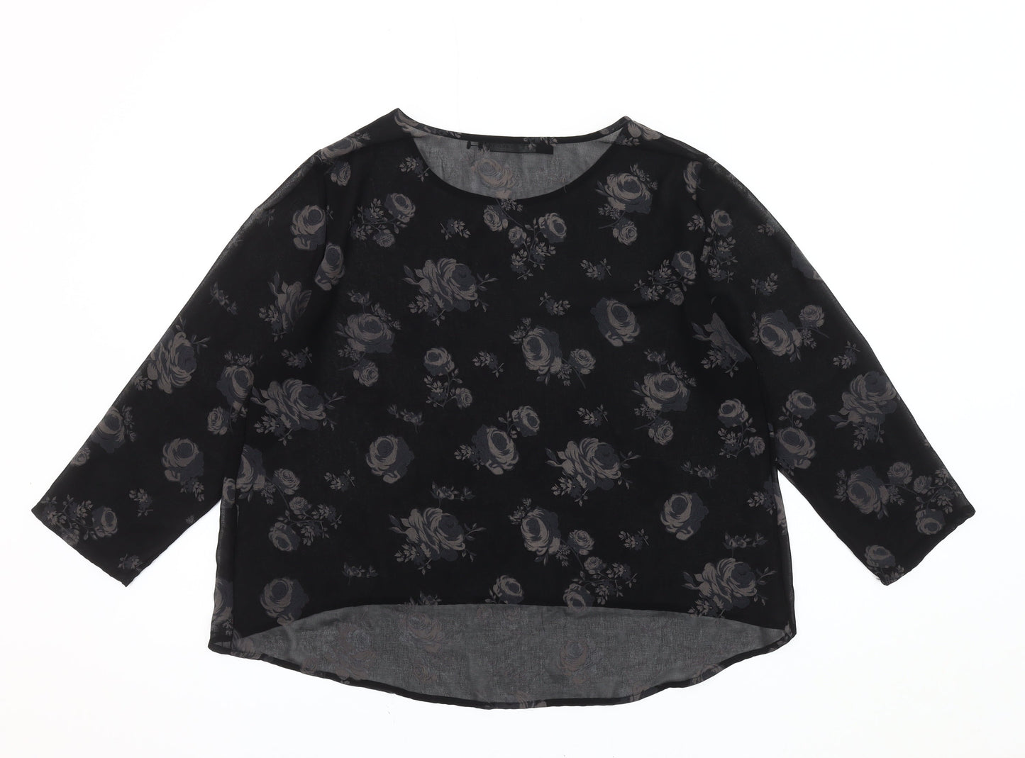 Womens UK Size XL Zara Basic Black Basic