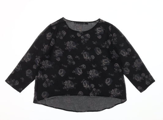 Womens UK Size XL Zara Basic Black Basic