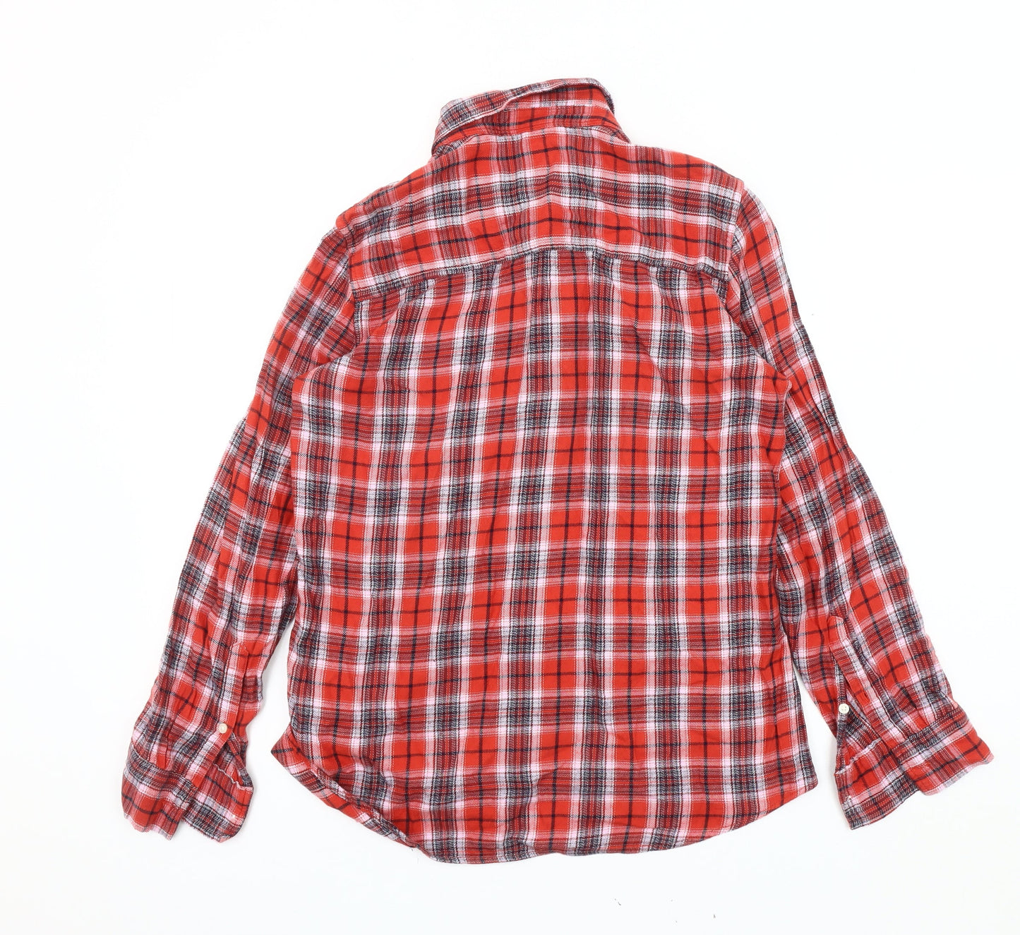GAP Men's Red Plaid Button-Up Shirt Size S