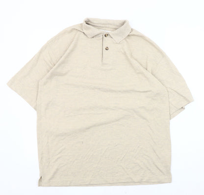 Principles Men's Beige Short Sleeve Polo