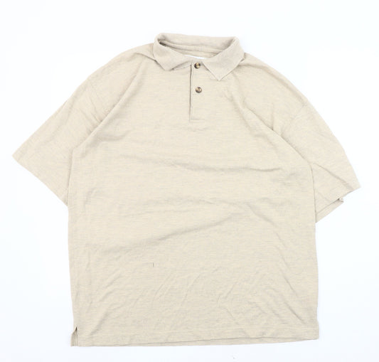 Principles Men's Beige Short Sleeve Polo