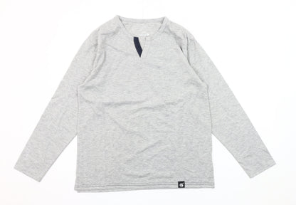 The White Company Men's Grey Long Sleeve Top
