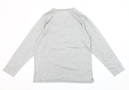 The White Company Men's Grey Long Sleeve Top