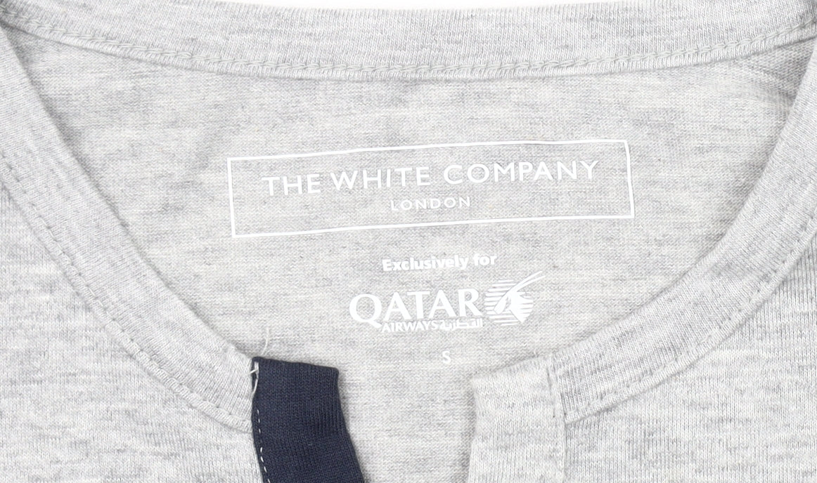 The White Company Men's Grey Long Sleeve Top