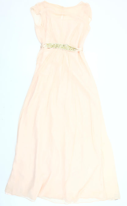 Coast Women's Beige Sequin Formal Dress UK 12